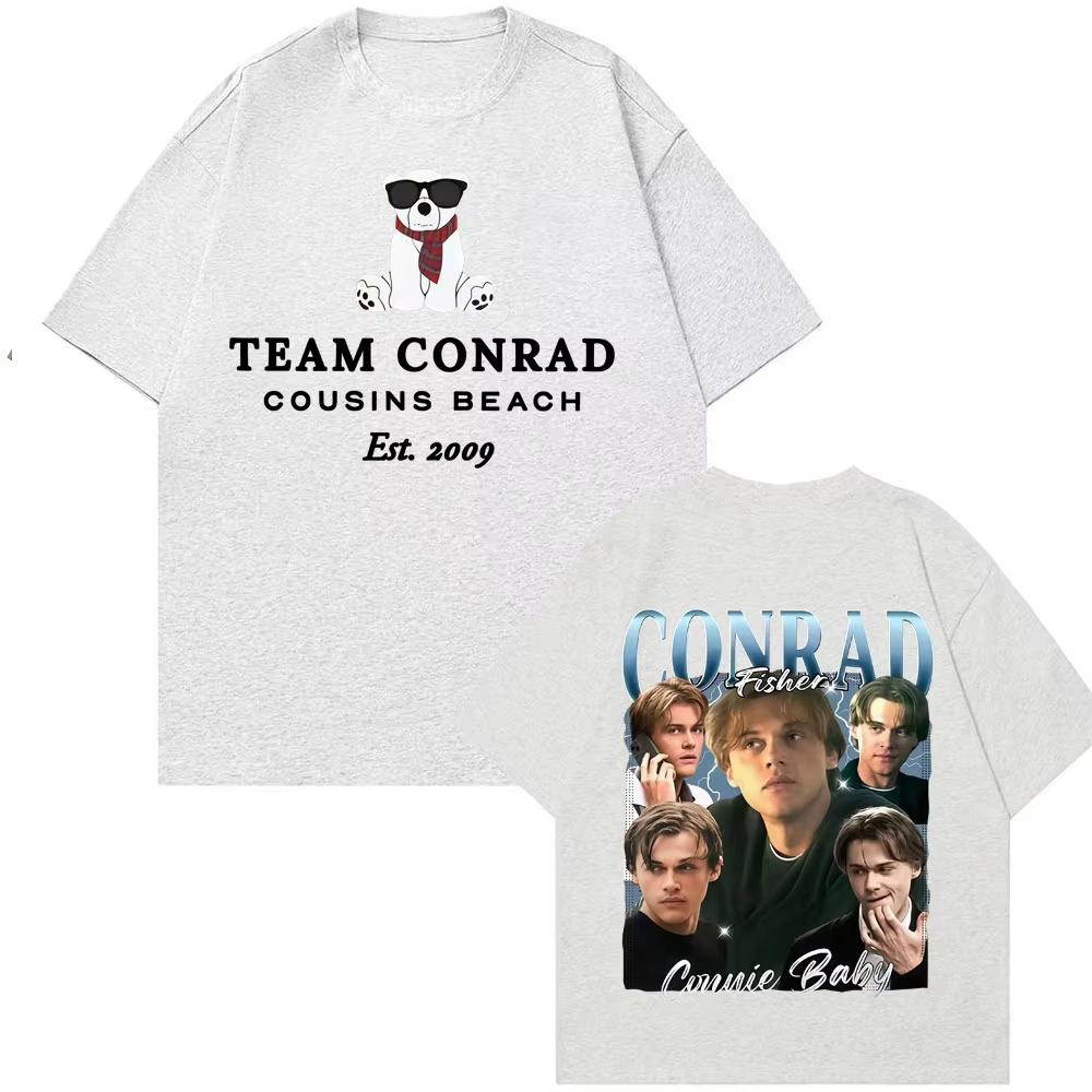 Team Conrad Cousins Beach Merch Tshirt Conrad Fisher Movie Y2k Tee Shirt 2026 Men Women Harajuku High Quality Shortsleeved Top