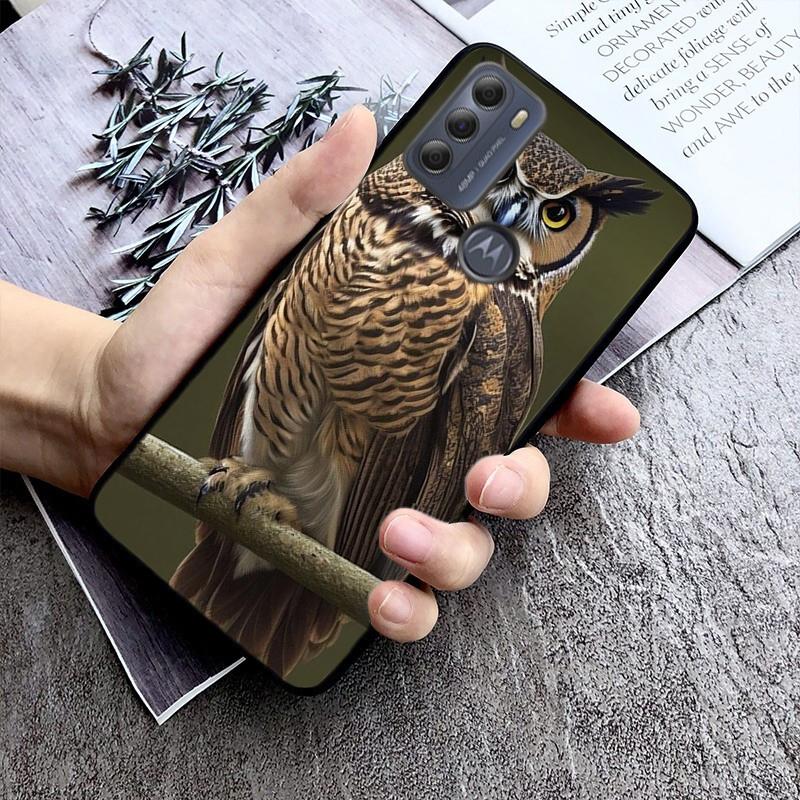 Phone Case For Moto G85 G55 G05 G14 G75 G31 G50 G10 G20 G30 G60 G13 G32 G84 G54 G53 G72 G24 Power Owls Animal