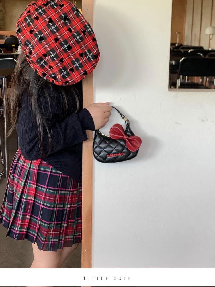 Girls' Leopard Print Mini Bow Handbag: Autumn/Winter Crossbody Shoulder Bag