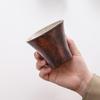 Retro mahogany pattern ceramic coffee cup light luxury handmade mug literary and antique home office water cup