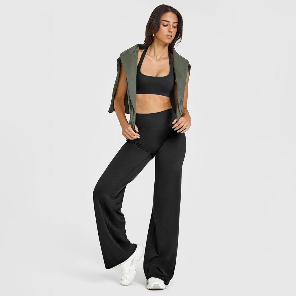Women's High-Waist Flare Yoga Pants - No Embarrassment Line, Loose Fit for Outdoor Sports