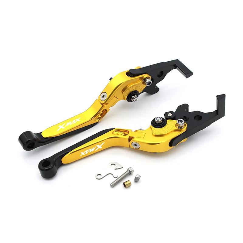 

For Yamaha XMAX300/XMAX250/XMAX125/XMAX400 2023-2025 CNC Parking Brake Clutch Lever Folding Stretchable Adjustable Aluminum золотой