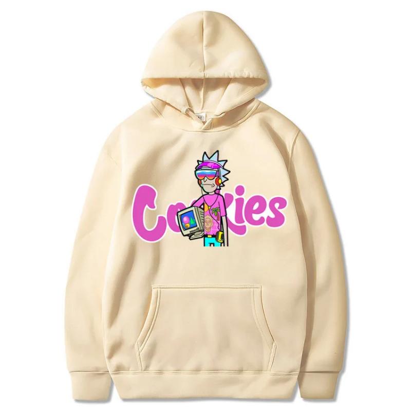 2025 New Anime Cookies Printed Fleece Men's Autumn and Winter Men's and Women's Sweatshirts Hoodies