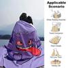 Mischievous Purple Ghost  Flannel Blanket Super Soft Warm Cozy Blanket for Sofa Bed Office Travel All‑Season Home Decor Gift