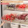 2Pcs/3Pcs/4Pcs Clear Fridge Organizer Open Drawer Snack Storage Box Multifunctional Container For Home