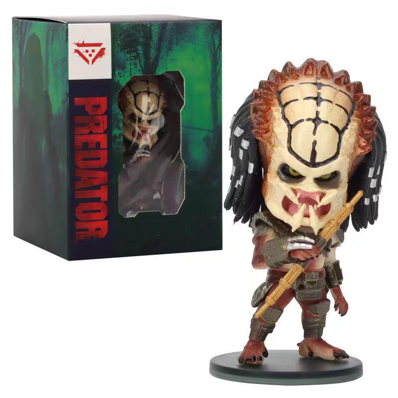 Non-Toxic 1Pcs Predator Concrete Jungle Action Figure Scarface Clan Leader Warrior Elder Chief Predator Collectable Toys Horror Gifts