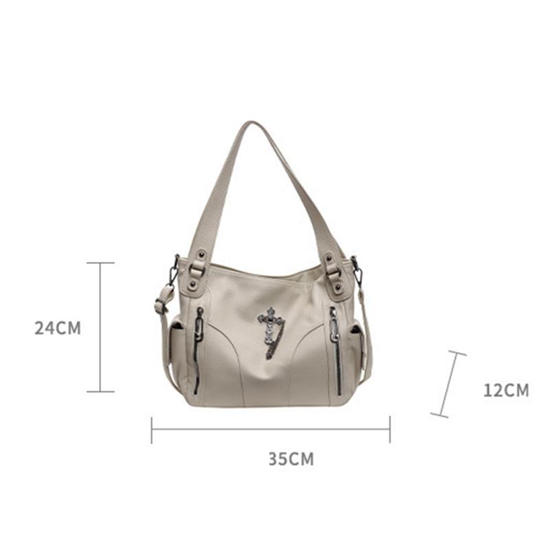 Y2K Daily Commuting Large Capacity Tote Hand Bags Soft Pu Leather Shoulder Bags for Women Quality Crossbody Bags AVE