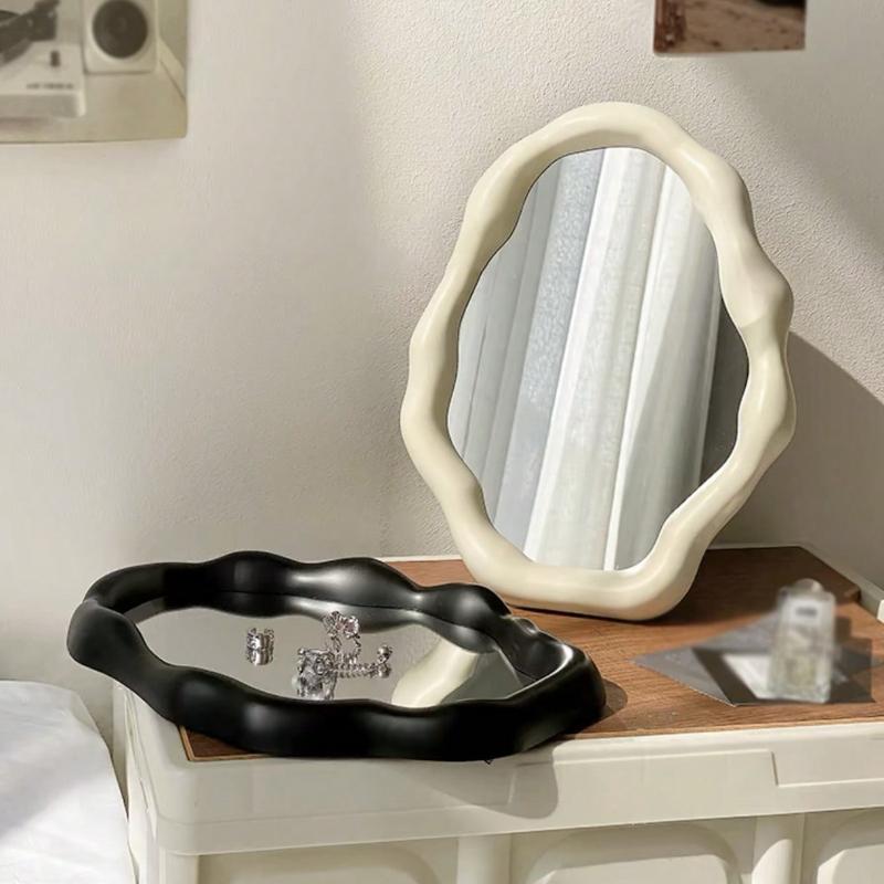 Nordic Style Makeup Mirror High Appearance Value Vanity Mirror for Bedroom Dressing Table Elegant Desktop Decorative Ornament