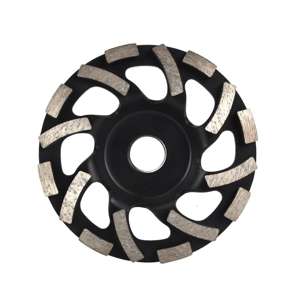 125mm L-Type Marble Stone & Concrete Grinding Wheel with 8 Slanted & 8 Horizontal Segments - Epoxy Floor Disc.