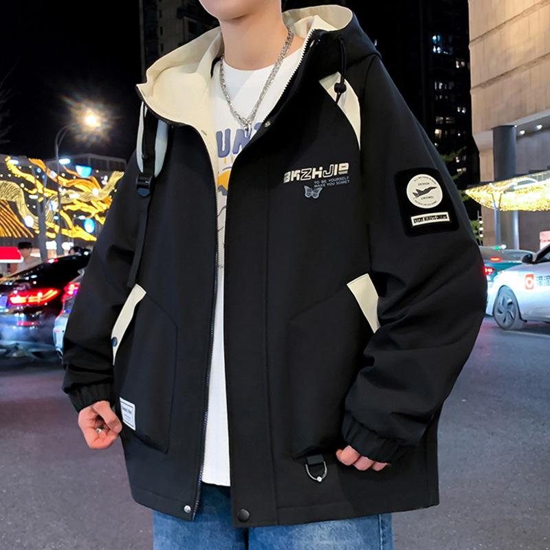 

Мужское пальто Новая модная куртка Мужская толстовка Свободная повседневная куртка 4XL