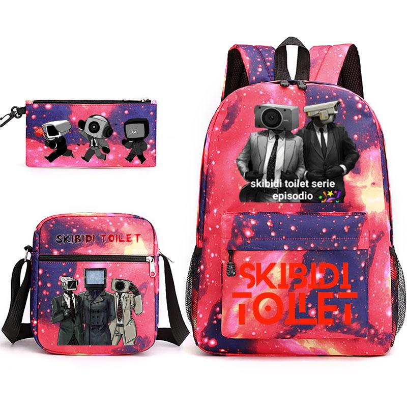 New toilet man spoof primary school backpack