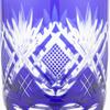 [Authentic Product] Tajima Glass "Edo Kiriko" Sake Cup (Guinomi) - Approx. 5cm Diameter X 6cm Height, Approx. 70ml Capacity, Nanako Pattern, Lapis Laz