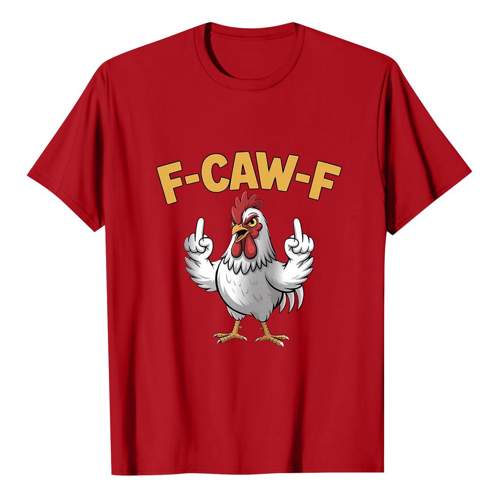 F-CAW-F Women's Casual Letter Print Short-sleeved Top T-shirt