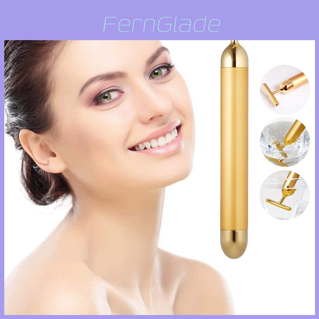 Premium Golden Facial Massage Wand Electric Face Massager Beauty Tool For Home And Spa Use