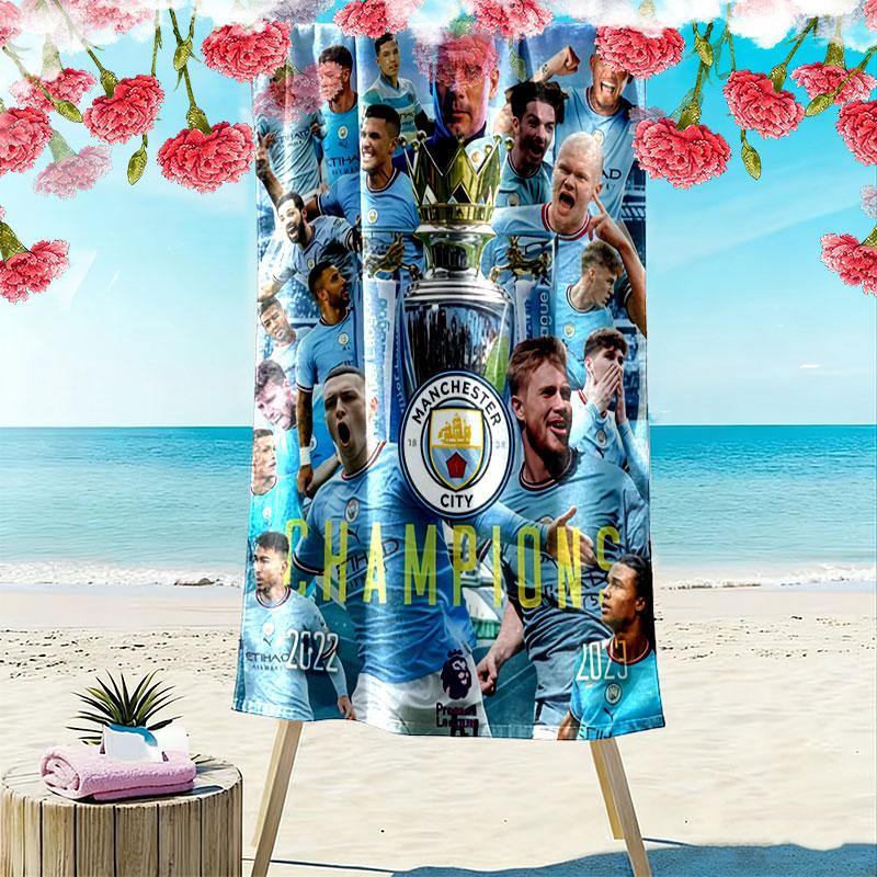 Rare MCFC Collects Print Beach Towel, Large Soft Quick Dry Towel for Beach Camping Swimming