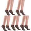 5 Pairs Soft Silky Stockings for Womens Sheer Ankle Socks With Elastic Cuffs Ultra Thin See Through Low Cut Boat Socks