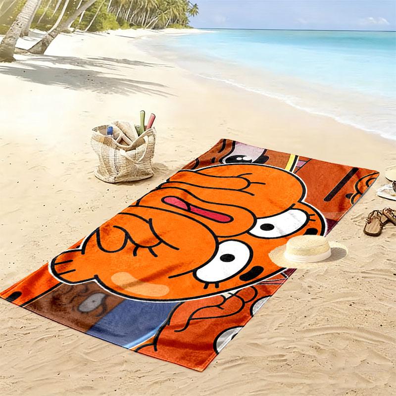 Darwin Watterson Print Beach Towel, Large Soft Quick Dry Towel for Beach Camping Swimming
