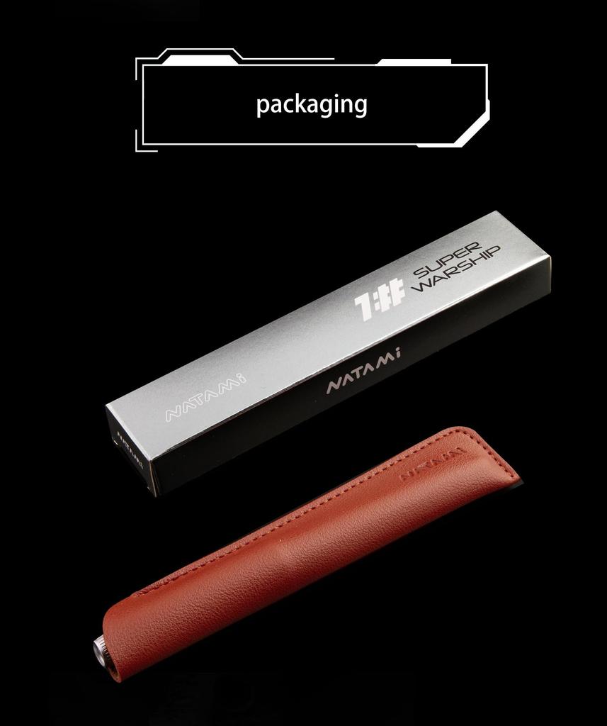 Natami Fountain Extra Fine Titanium Acrylic Large Ink Smooth No Converter Luxury Gift Case Suitable for Office and Business Use Vacuum-Filled Pen,