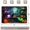 2D flat 1 piece Halloween magic witch photography background horror castle cemetery background