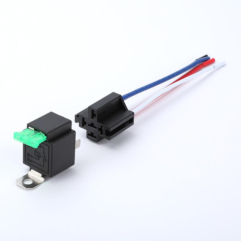 24V 4Pin 30A Waterproof Fuse Relay Switch Harness Set Dc Spst Automotive Auto Relay With Relay Socket Relays Kit