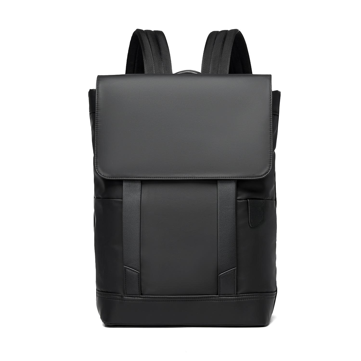 

Рюкзак для мужчин, Рюкзак для компьютера для деловых поездок, Студенческий кожаный бизнес-рюкзак большой вместимости для поездок на работу и учебу чёрный