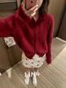 2025 Autumn/Winter Women's Versatile Lapel Cable Knit Wool Cardigan - Loose Slimming Fit Sweater