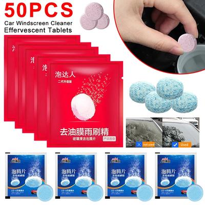Car Windshield Cleaner Car Effervescent Tablet Auto Wiper Glass Solid Cleaning Concentrated Tablets Detergent Cleaner Tablet