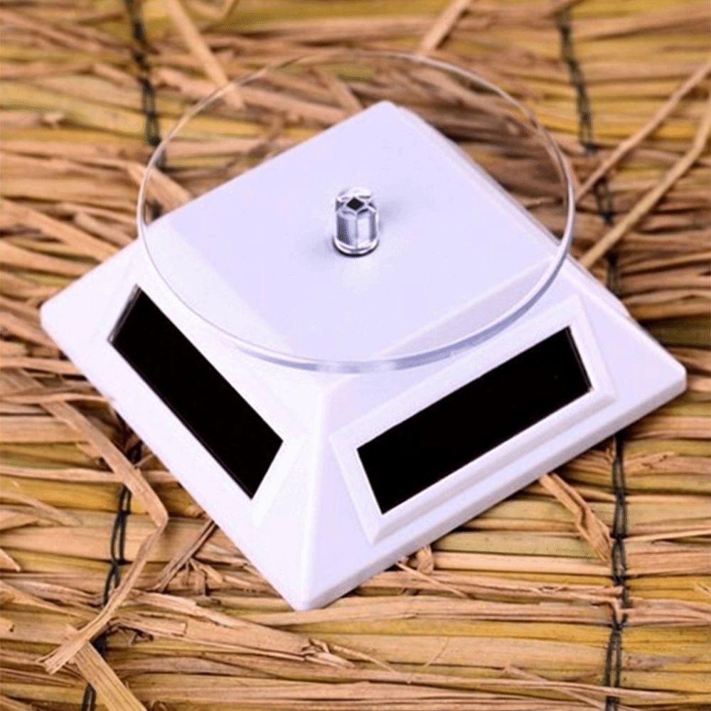 Compact Design Solar Turntable 360 Degree Rotation Revolving Platform Retail Showcase