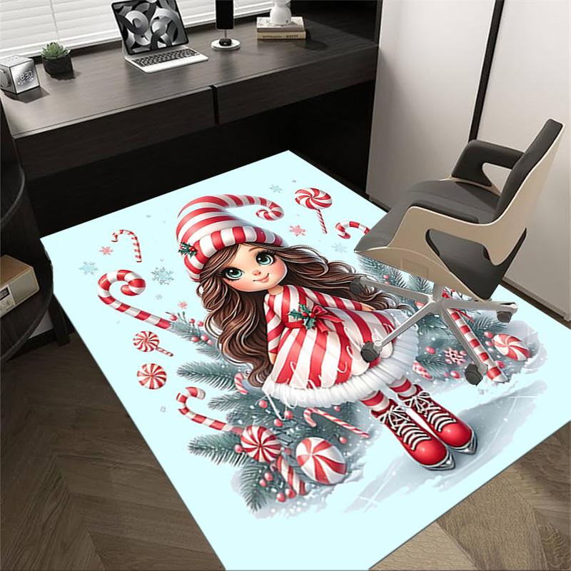1PC Christmas, Candy Extra Large Non Slip Floor carpet, Office, family, Studio   Large Area Rug Indoor Rugs, Bold Statement Piece