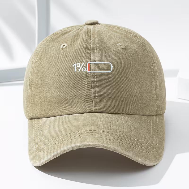 TEMU Hot-selling Baseball Cap Retro Washed Old Cap Battery Printed Hat Outdoor Travel Visor Hat