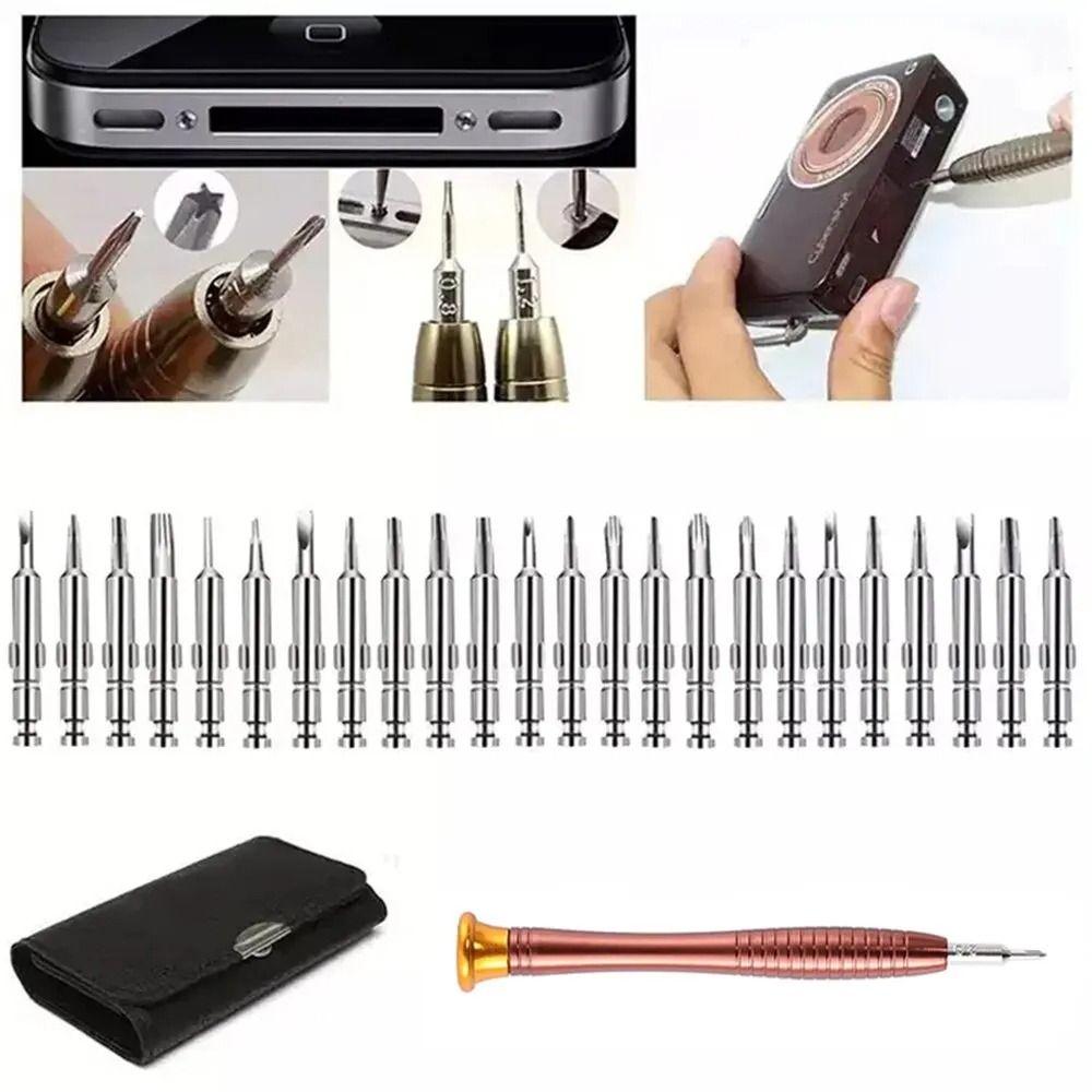 1Set Pocket Tools Screwdriver Set 25 In 1 Repair Tools Kit  for Camera Watch Tablet PC Repair
