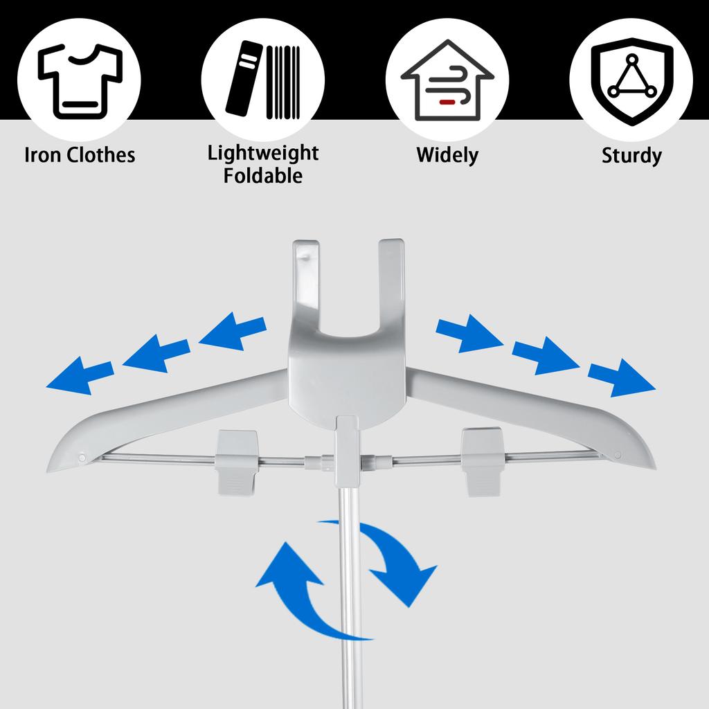 Steamer Stand with Hand-held Ironing Board Adjustable Foldable Steamer Hanger Stand Versatile Steam Stand Clothes for Home