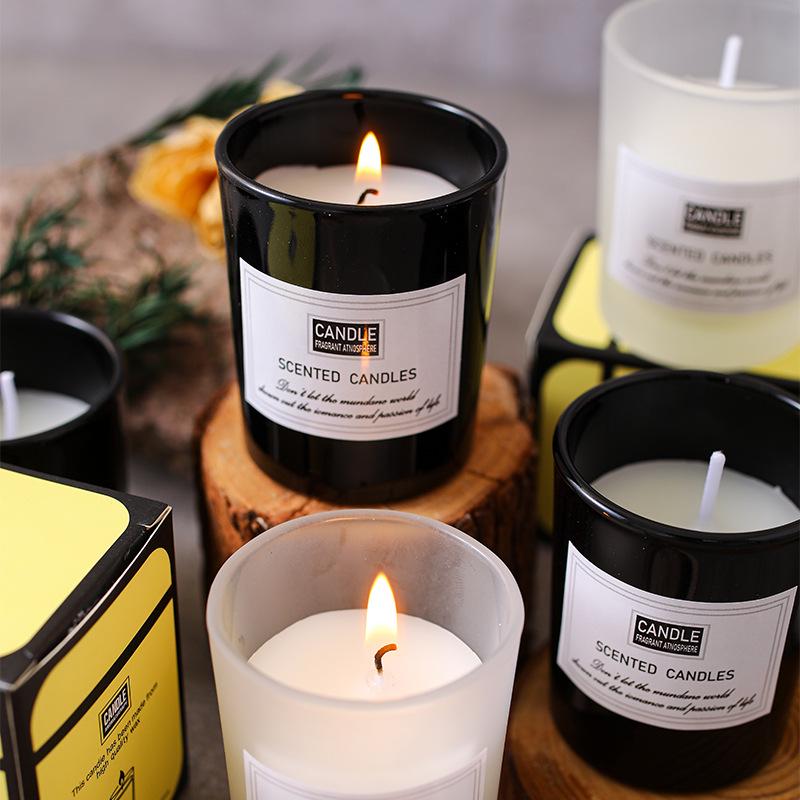 Luxury Frosted Cup Smokeless Scented Candle - Handmade, Long-lasting Fragrance, Perfect Home Gift.