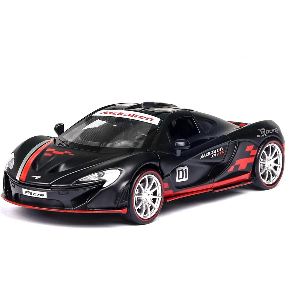 1/32 McLaren P1 GTR Model din aliaj de curse turnat sub presiune, tragere înapoi, model de mașină, vehicule, jucării pentru copii, cadouri, roată caldă pentru băiat