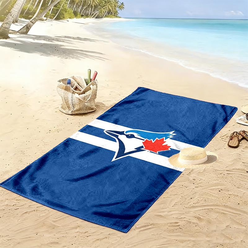 Asciugamano da Spiaggia Stampa Toronto Blue Jays, Asciugamano Grande Morbido Asciugatura Rapida per Spiaggia Campeggio Nuoto