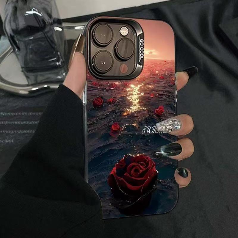 

Красная Роза Морская Эстетика Чехол для iPhone 14 Pro, 15 Pro, 16 Pro Max, и 17 iPhone 7 Plus