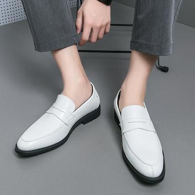 Men Loafers Street Style White Formal Business Wedding Dress Prom Blazers Tuxedo Party Shoes Plus Size