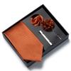 This solid color 4-piece men's tie gift set includes a brooch, corsage, and handkerchief. It's a perfect gift for Valentine's Da
