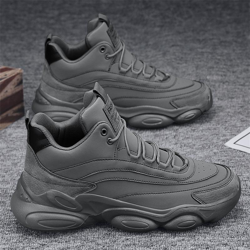 

Men s Casual Sneakers Non-slip Shock Absorption Comfortable Casual Breathable Sports Platform Shoes for Men 2024 Springautumn 44 серый