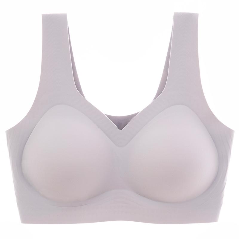 Plus Size Bra Summer Seamless Vest Flattering for Large Busts Push-up Style Thin and Sporty Plus Size Women's Bra