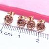 Color Gold Pure Hollow Shiny Purple Gold Fashion Trendy Foreign Gas Plated Rose Gold Earrings