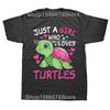 Funny Just A Girl Who Loves Turtles Ocean Animal Cute Sea Turtle T Shirts Mens Clothing Fashion Casual Loose Oversized T Shirt