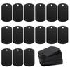 Trendy! 50 Pcs Metal Stamping Blanks Black for Stamping, Engraving Blanks Aluminum Stamping Blanks Keychain Blank Dog Tag