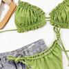 Damski strój kąpielowy z rozcięciem Seksowny strój kąpielowy wiązany po bokach Zestaw bikini z niską talią