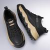 New Men Leather Casual Shoes Soft Sole Lace-up Sneakers Lightweight Treking Footwear Outdoor Male Hiking Shoes Non-Slip Trainers