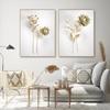 Modern Visual Wall Art Canvas Painting Nordic Golden Flower Posters And Prints Pictures Home Decor