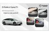 Compatible with 25 Xiaopeng P7+ Models: Center Console Lower Storage Box and Glasses Organizer Accessories.
