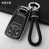 TPU Car Key Case Cover Shell Fob for A4 B9 A5 A6 8S 8W Q5 Q7 4M S4 S5 S7 TT TTS TFSI RS Key Protector Keychain Accessories
