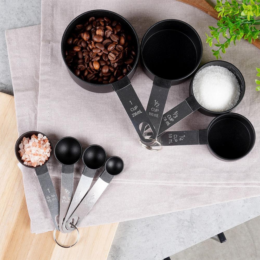 8x Miarki Kuchenne Kubki Łyżki do Odmierzania Produktów Spożywczych