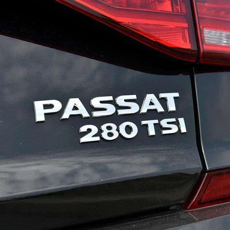 ASSOP1 ABS TSI TDI V6 V8 Letters Emblem Decoration Rear Trunk Stickers For Volkswagen Passat B5 B5.5 B6 B7 B8 Car Styling Accessories